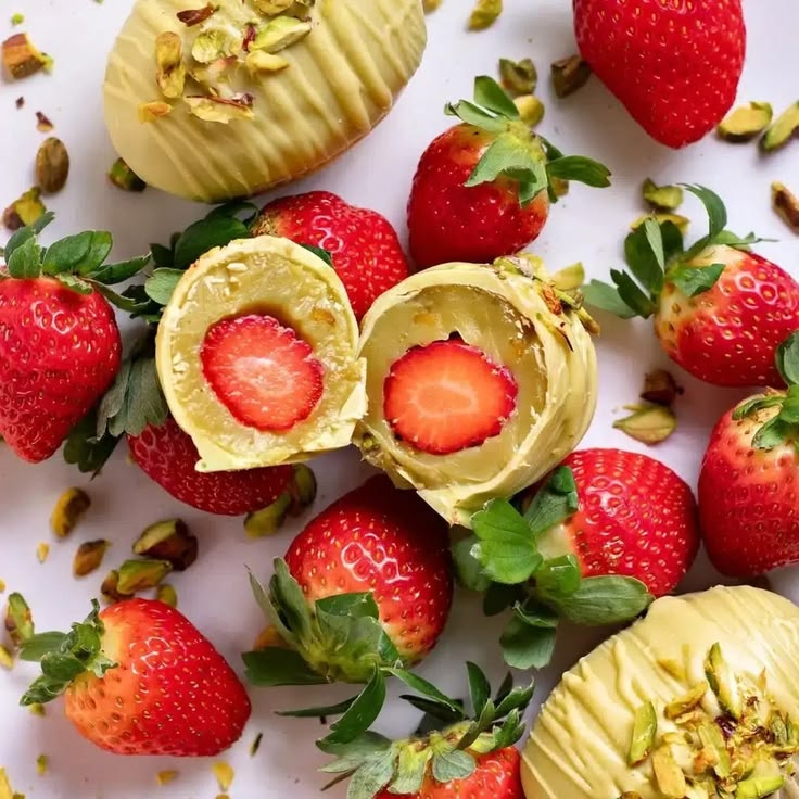 Chocolate Strawberries with Pistachio sugar-free